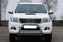 Toyota Hilux 2006–2015 Priekšējais bullbar WT003 (nerūsējošais tērauds) foto 1