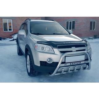 Priekšējais aizsargstienis (bull bar) WT004 (nerūsējošais tērauds) Chevrolet Captiva 2006–2019 foto 2