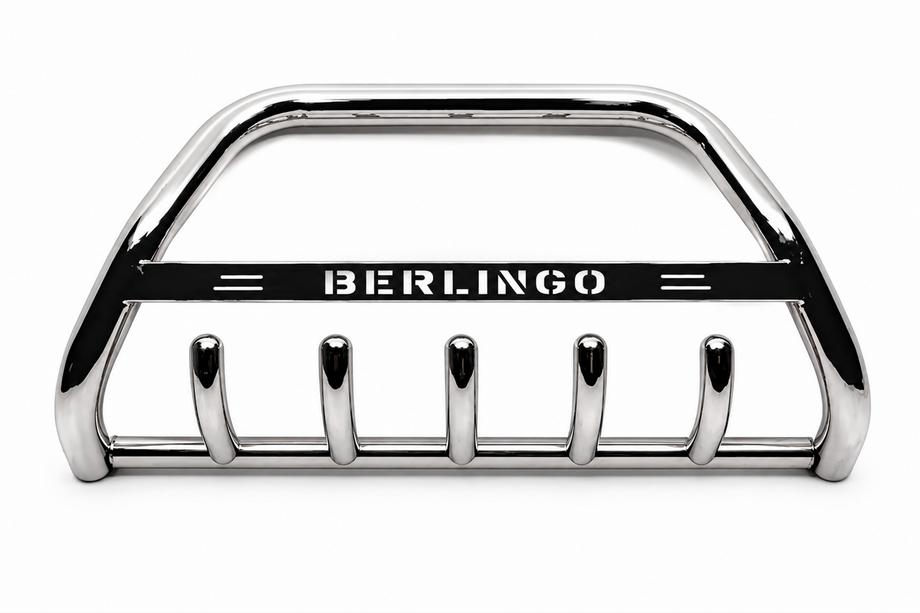 Citroen Berlingo 1996–2008 Priekšējais aizsargstienis (bull bar) WT004 (nerūsējošais tērauds) Image