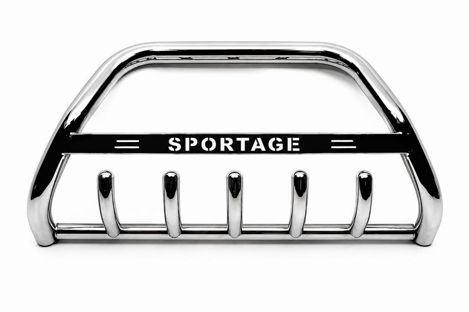 Kia Sportage 2004–2010 Priekšējais aizsargstienis (bull bar) WT004 (nerūsējošais tērauds) Foto 1