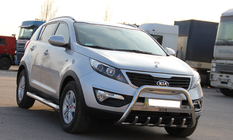 Kia Sportage 2010–2015 Priekšējais aizsargstienis (bull bar) WT004 (nerūsējošais tērauds) foto 2