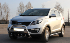 Kia Sportage 2010–2015 Priekšējais aizsargstienis (bull bar) WT004 (nerūsējošais tērauds) foto 3