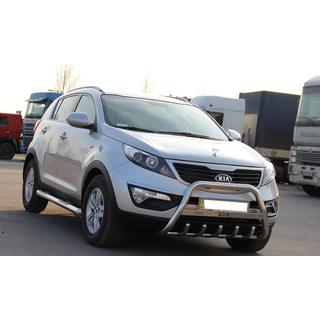 Priekšējais aizsargstienis (bull bar) WT004 (nerūsējošais tērauds) Kia Sportage 2010–2015 foto 2