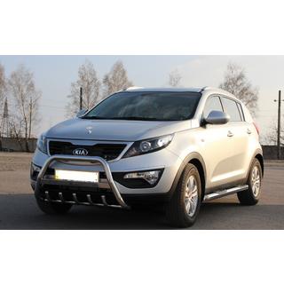 Priekšējais aizsargstienis (bull bar) WT004 (nerūsējošais tērauds) Kia Sportage 2010–2015 foto 3