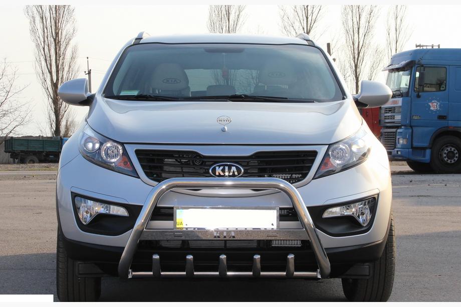 Kia Sportage 2010–2015 Priekšējais aizsargstienis (bull bar) WT004 (nerūsējošais tērauds) Image