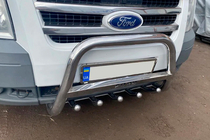 Ford Transit 2000–2014 Priekšējais aizsargstienis (bull bar) WT004 (nerūsējošais tērauds) foto 3