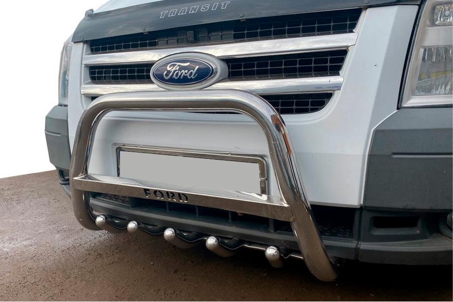 Ford Transit 2000–2014 Priekšējais aizsargstienis (bull bar) WT004 (nerūsējošais tērauds) Image