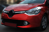 Renault Clio IV 2012–2019 OmsaLine radiatora režģa uzlikas (2 gab., nerūsējošais tērauds) foto 1
