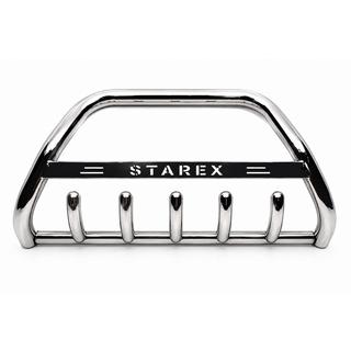 Priekšējais aizsargstienis (bull bar) WT004 (nerūsējošais tērauds) Hyundai H200, H1, Starex 1998–2007 foto 3