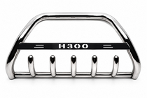 Hyundai H300, H1, Starex 2008–2020 Priekšējais aizsargstienis (bull bar) WT004 (nerūsējošais tērauds) foto 2