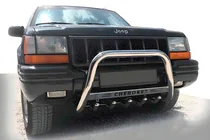 Jeep Grand Cherokee WJ 1999–2004 Priekšējais aizsargstienis (bull bar) WT004 (nerūsējošais tērauds) foto 1
