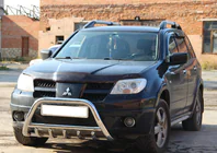 Mitsubishi Outlander 2001–2006 Priekšējais bullbar WT003 (nerūsējošais tērauds) foto 3