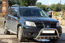Mitsubishi Outlander 2001–2006 Priekšējais bullbar WT003 (nerūsējošais tērauds) foto 4