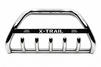 Nissan X-trail T30 2002–2007 Priekšējais aizsargstienis (bull bar) WT004 (nerūsējošais tērauds) foto 1