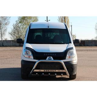 Priekšējais aizsargstienis (bull bar) WT004 (nerūsējošais tērauds) Renault Kangoo 1998–2008 foto 1