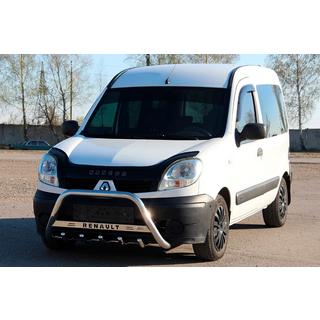 Priekšējais aizsargstienis (bull bar) WT004 (nerūsējošais tērauds) Renault Kangoo 1998–2008 foto 3