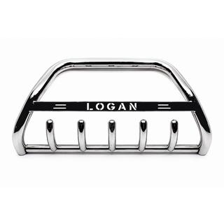 Priekšējais aizsargstienis (bull bar) WT004 (nerūsējošais tērauds) Renault Logan MCV 2013–2022