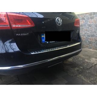 Aizmugurējā bampera uzlika OmsaLine, spīdīga (SW, nerūsējošais tērauds) Volkswagen Passat B7 2012–2015 foto 2