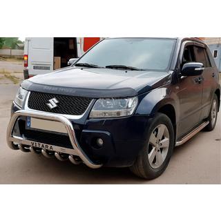 Priekšējais aizsargstienis (bull bar) WT004 (nerūsējošais tērauds) Suzuki Grand Vitara 2005–2017 foto 4