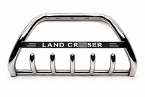 Toyota Land Cruiser Prado 120 2002–2009 Priekšējais aizsargstienis (bull bar) WT004 (nerūsējošais tērauds) foto 2