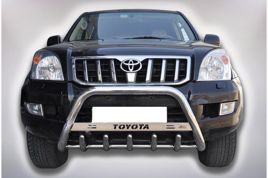 Toyota Land Cruiser Prado 120 2002–2009 Priekšējais aizsargstienis (bull bar) WT004 (nerūsējošais tērauds) Image