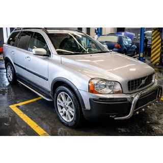 Priekšējais aizsargstienis (bull bar) WT004 (nerūsējošais tērauds) Volvo XC90 2002–2014 foto 2