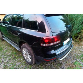 Aizmugurējā aizsargloka AK002 (2 gab., nerūsējošais tērauds) Volkswagen Touareg 2002–2010 foto 1