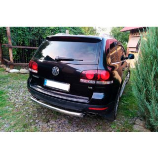 Aizmugurējā aizsargloka AK002 (2 gab., nerūsējošais tērauds) Volkswagen Touareg 2002–2010 foto 2