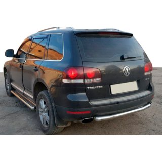 Aizmugurējā aizsargloka AK002 (2 gab., nerūsējošais tērauds) Volkswagen Touareg 2002–2010 foto 3