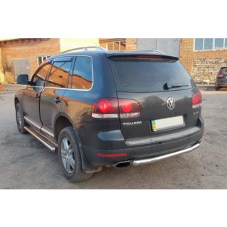 Aizmugurējā aizsargloka AK002 (2 gab., nerūsējošais tērauds) Volkswagen Touareg 2002–2010 foto 4