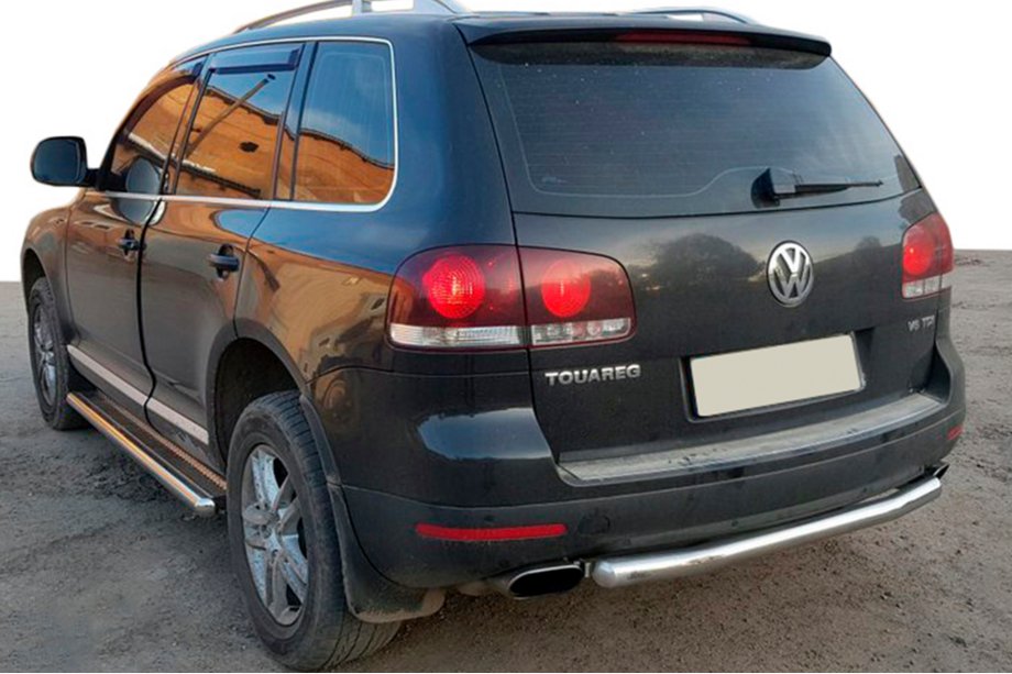 Volkswagen Touareg 2002–2010 Aizmugurējā aizsargloka AK002 (2 gab., nerūsējošais tērauds) Foto 3