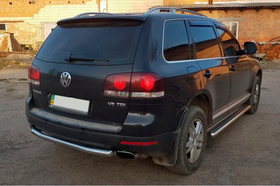 Volkswagen Touareg 2002–2010 Aizmugurējā aizsargloka AK002 (2 gab., nerūsējošais tērauds) Foto 8