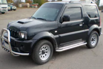 Suzuki Jimny 1998–2018 Priekšējais aizsargstienis QT007-Exclusive (ar uzrakstu, nerūsējošais tērauds) foto 6