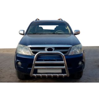 Priekšējais aizsargstienis (bullbar) F12-11 (nerūsējošais tērauds) Toyota Fortuner 2006–2015 foto 1