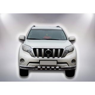 Priekšējais aizsargstienis F3-31 (nerūsējošais tērauds) Toyota Land Cruiser Prado 150 2009–2023 foto 2