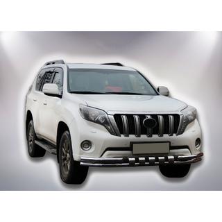 Priekšējais aizsargstienis F3-31 (nerūsējošais tērauds) Toyota Land Cruiser Prado 150 2009–2023 foto 3