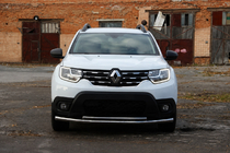 Dacia Duster 2018–2024 Priekšējais aizsargstienis F3-10 (nerūsējošais tērauds) foto 2