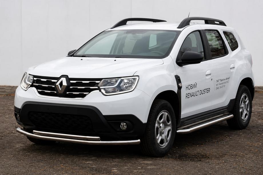 Renault Duster 2018–2024 Priekšējais aizsargstienis F3-10 (nerūsējošais tērauds) Image