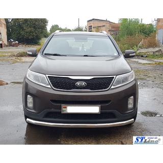 Priekšējais aizsargstienis ST008 (2013-2015, nerūsējošais tērauds) Kia Sorento II XM 2009–2014 foto 3