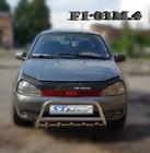 Lada Kalina 2004–2011 Nerūsējošā tērauda priekšējais aizsargstienis (bullbar) WT003 (60 mm) foto 2