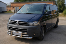 Volkswagen T5 2010–2015 Priekšējais aizsargstienis F3-42 (nerūsējošais tērauds) foto 2