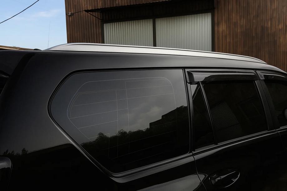 Toyota Land Cruiser Prado 150 2009–2023 Jumta reliņi Lexus dizainā (2 gab., pelēki) Image