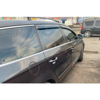 Logu vēja deflektori SW (4 gab., HIC) Volkswagen Passat B6 2006–2012 foto 4