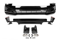 Toyota Land Cruiser Prado 150 2009–2023 Priekšējā un aizmugurējā bampera uzlikas Modelista V1 (2017-) Melna krāsa foto 3