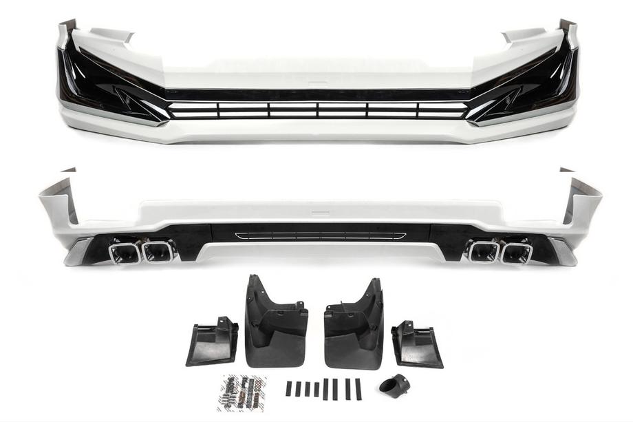 Toyota Land Cruiser Prado 150 2009–2023 Priekšējā un aizmugurējā bampera uzlikas Modelista V1 (2017-) Melna krāsa Image