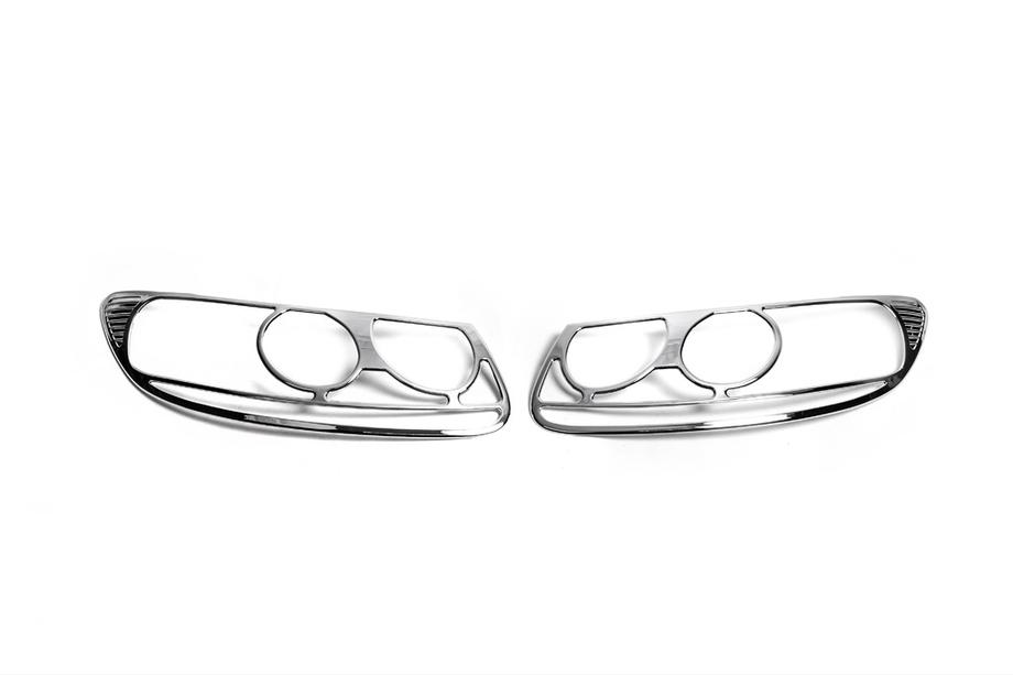 Hyundai Santa Fe 2 2006–2012 Hromētas priekšējo lukturu uzlikas (2006-2010, 2 gab., plastmasa) Image