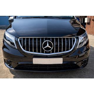 Priekšējā radiatora reste GT Panamericana Chrome (2014-2023 Vito W447) Mercedes Vito/V klase W447 2014– foto 1