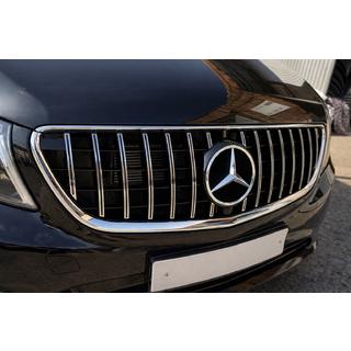 Priekšējā radiatora reste GT Panamericana Chrome (2014-2023 Vito W447) Mercedes Vito/V klase W447 2014– foto 2