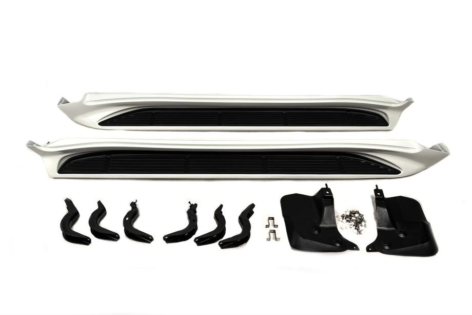 Toyota Land Cruiser 200 2007–2021 Sānu pakāpieni (2015-2021) Melna krāsa Foto 3