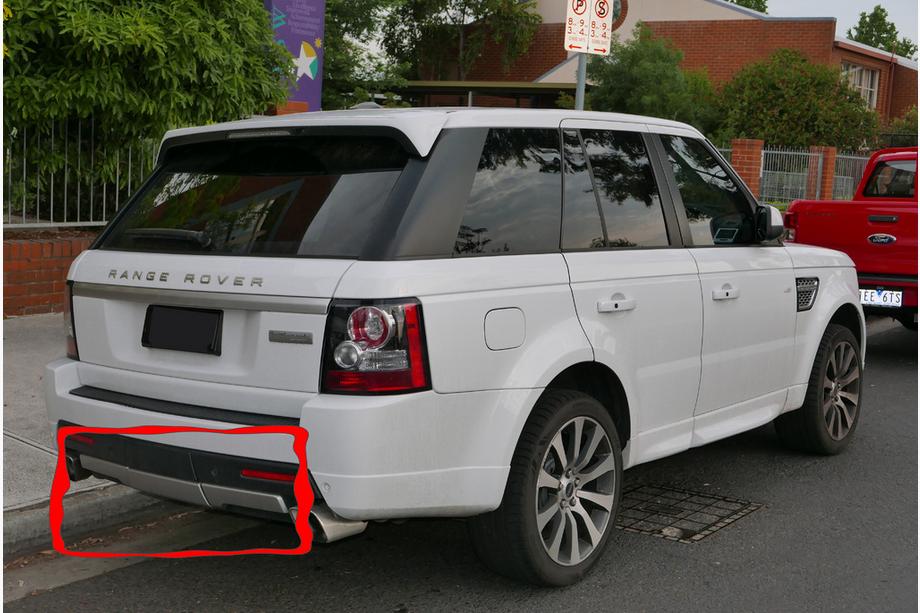 Range Rover Sport 2005–2013 Aizmugurējais difuzors (3 daļas) Image
